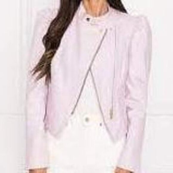 Lamarque NWT Kaia Lavender Leather Jacket - Picture 3 of 3